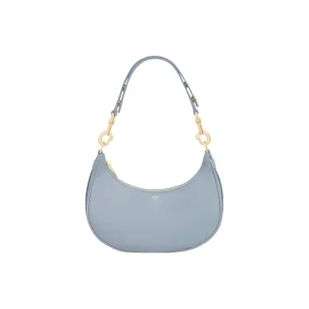 CELINE Smooth Cow Leather Handbag Shoulder Bag Women's Light Blue