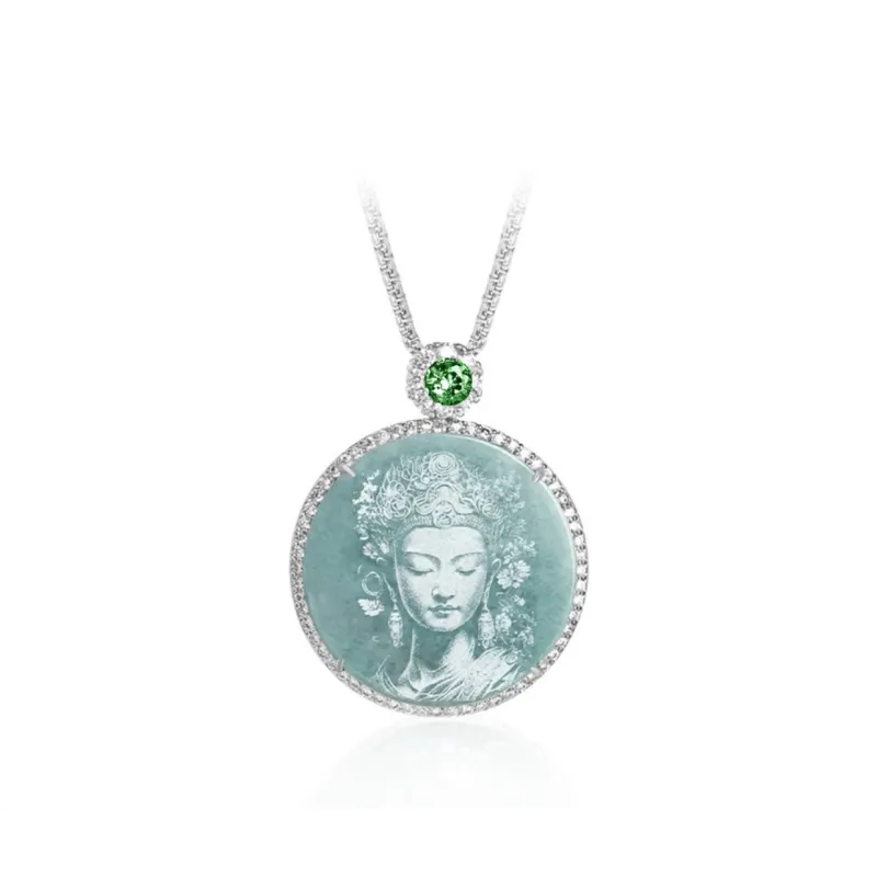 BYTHERE Glutinous Jade Jadeite Necklaces Unisex-2