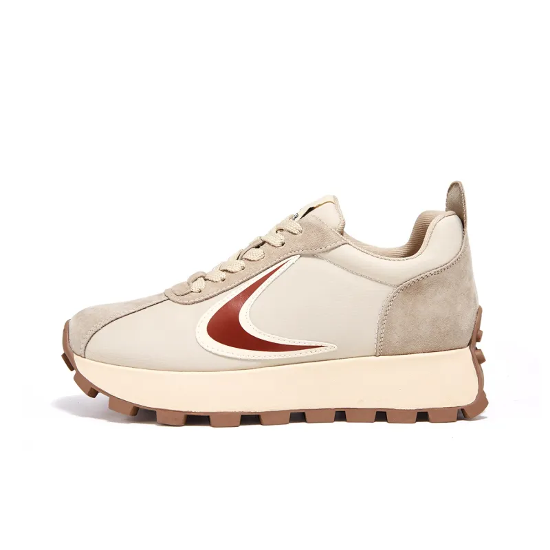 FOXER Cortez Shoes Cushioning Abrasion Resistant Lightweight Height Increasing Mat Low Top Chunky Sneakers Women's-3