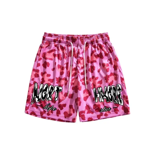 NORTHMORE Cargo Shorts Unisex Pink Leopard