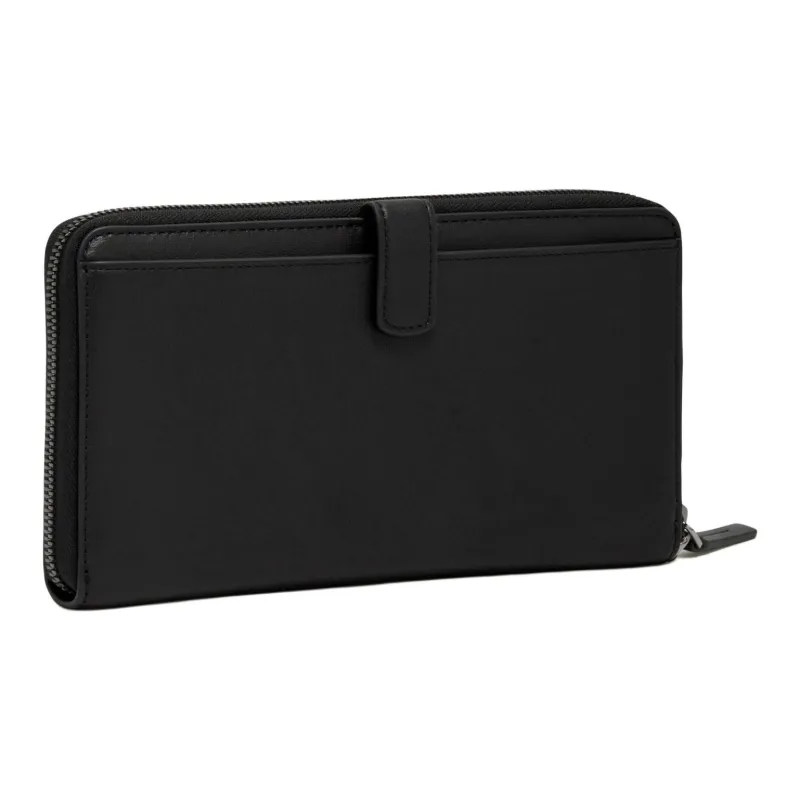 TUMI Leather Wallet Women's Black & Bronze-1