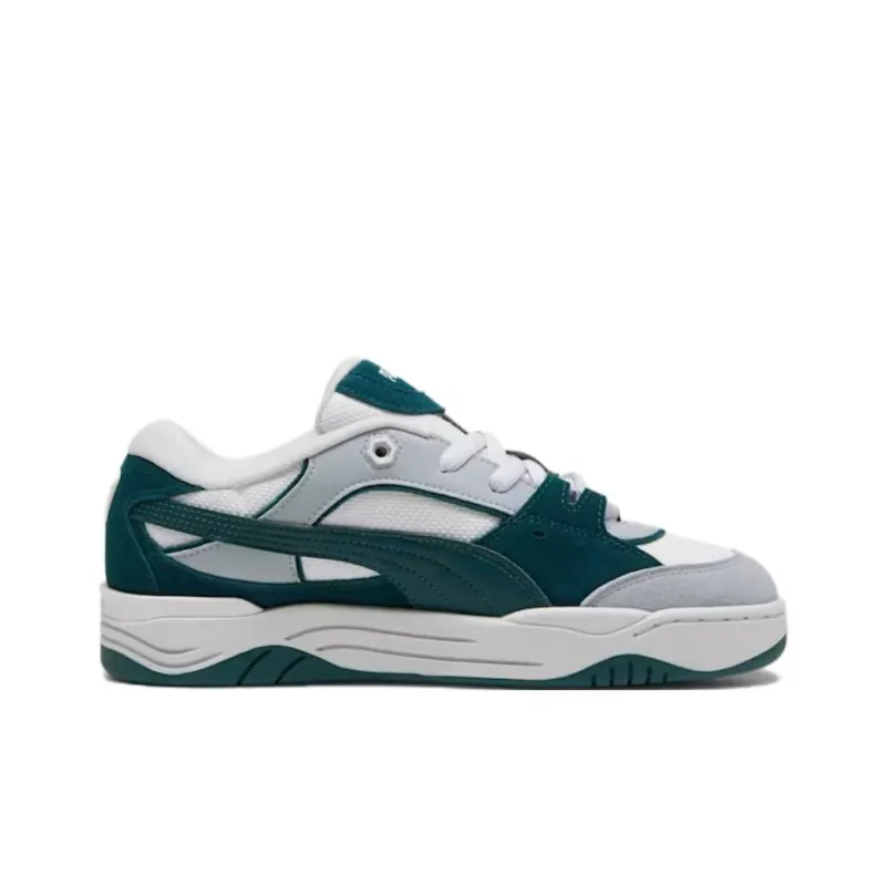 PUMA 180 Slip Resistant Low Top Skateboard Shoes Unisex Gray Green White-1