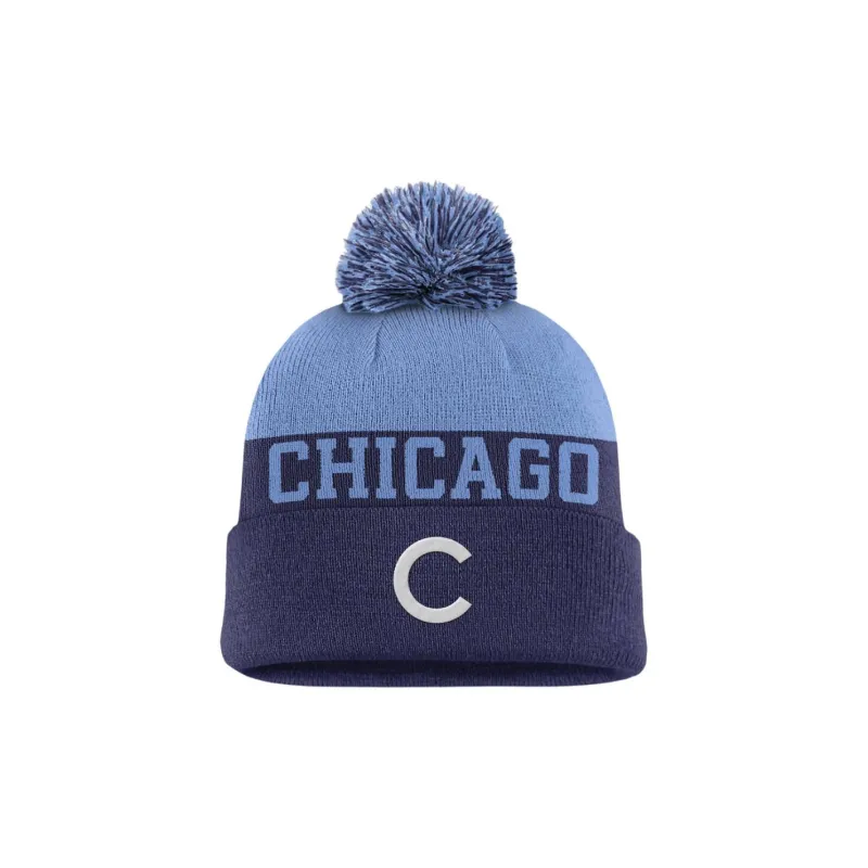Nike Chicago Cubs Rewind Peak Men's Nike Mlb Cuffed Pom Beanie-0