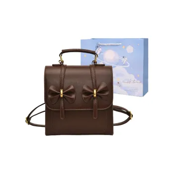 Duoluplo Doron Paul PU Backpack Regular Women's Coffee/Black/Silver/Red