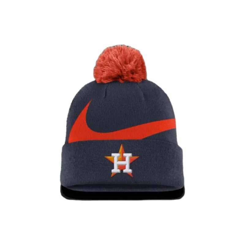 Nike Houston Astros Peak Men's Nike Mlb Cuffed Pom Beanie-0
