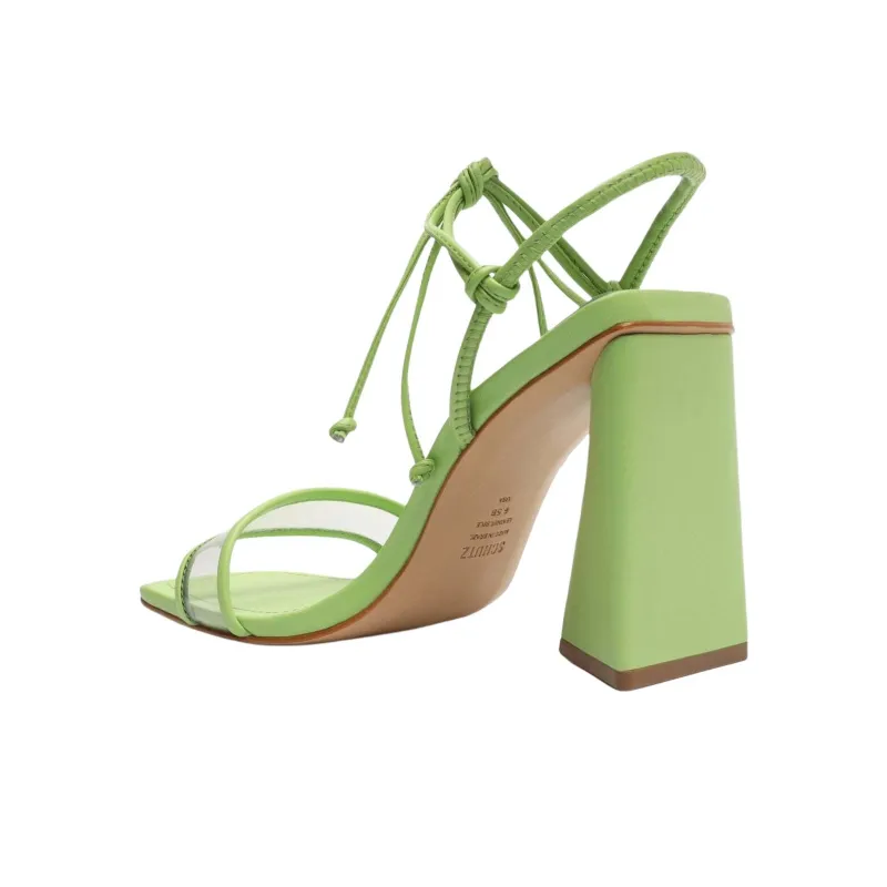 Schutz Gianna Strap Sandals 10cm Women's Green-3