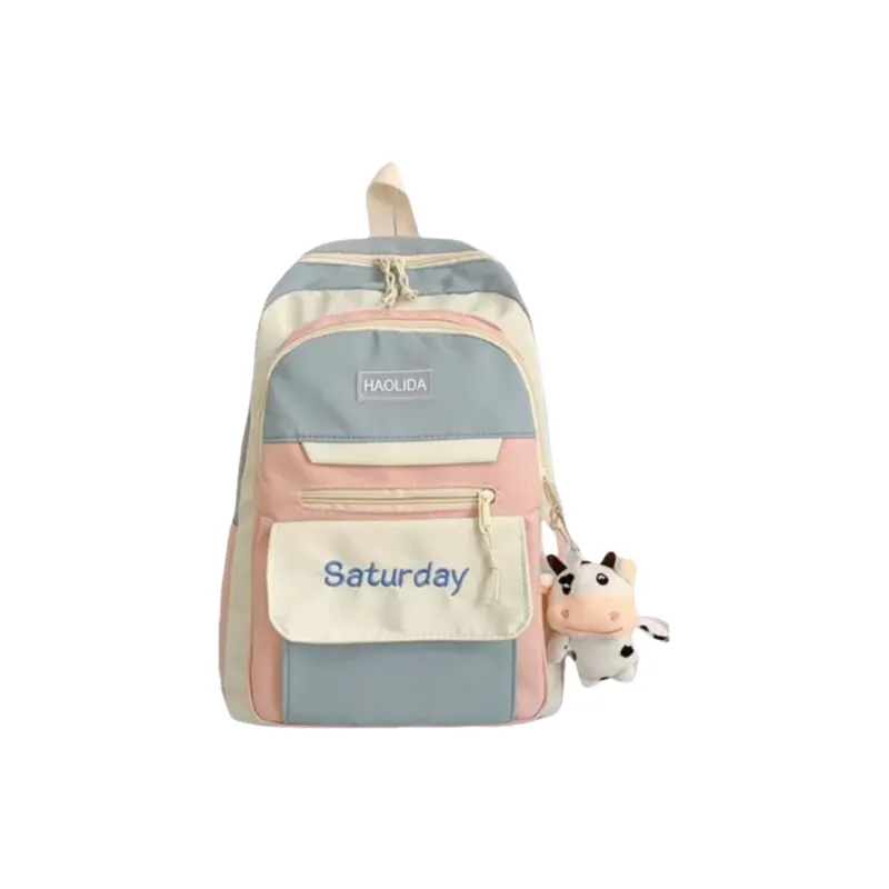 Cwatcun Nylon Backpack Regular Women's Red/Black/Green/Blue-8