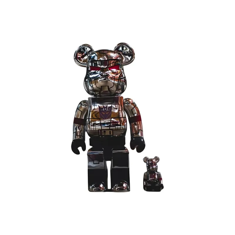 Bearbrick Bait X Medicom Transformers Megatron Silver-2