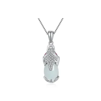 Long Fu Glutinous Jade Necklaces Women's