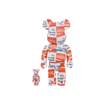 BE@RBRICK x Coca Cola/ X Atmos 400%100% Checkerboard Trendy Figures 7cm/28cm