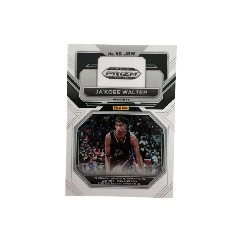 PANINI Ja'Kobe Walter 2023 Prizm Ja'Kobe Walter Signature 35/75, Blue Fold, Card Pass Sports Cards 1 Pc-1