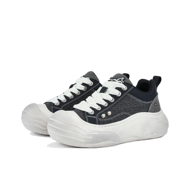 FAIRWHALE Canvas Shoes Men's Knight Black/Ironhide Brown-1