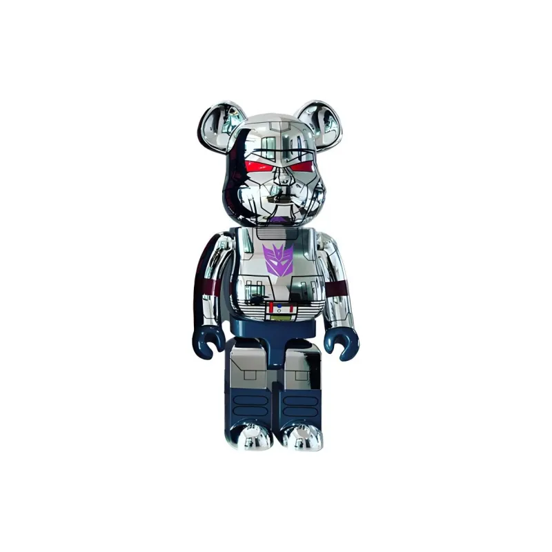 Bearbrick Bait X Medicom Transformers Megatron Silver-1