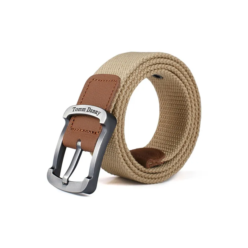 Mulinsen Youth Students Button Down Canvas Belt Unisex Width 3.6cm-0