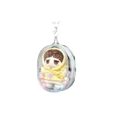 Trumpets White Bun Clip Single Bag[9.5*4.8*13.5cm]+Keychain+Filled Furry Ball