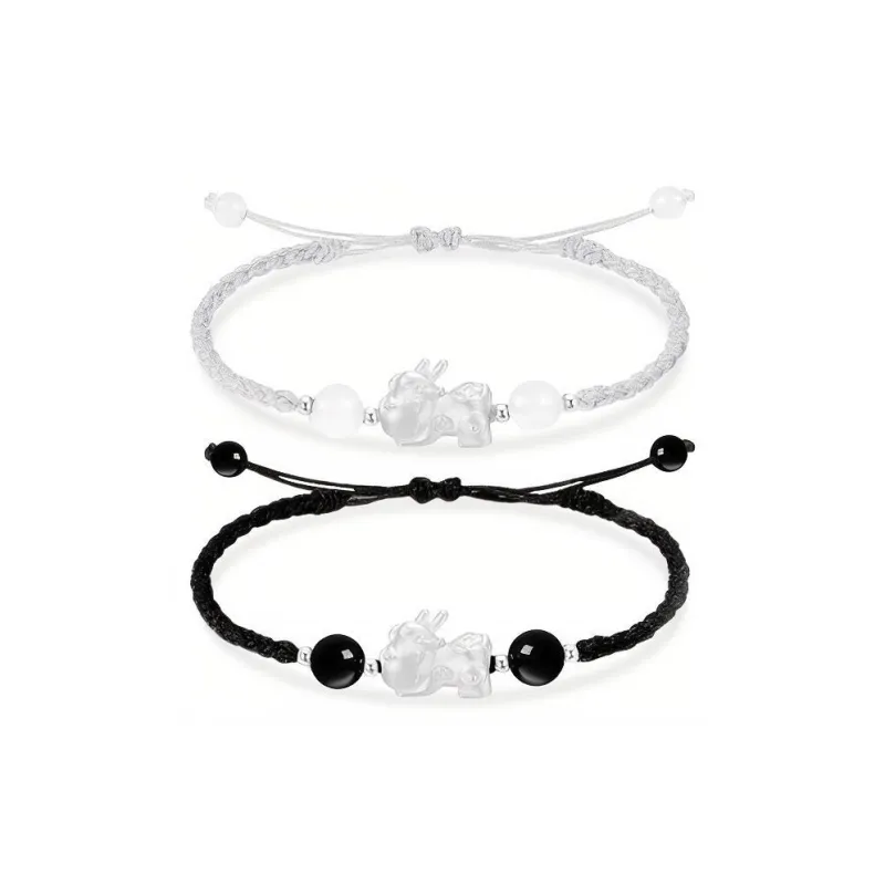JUICY GRAPE Colored Glaze Jade Bracelets Unisex-8