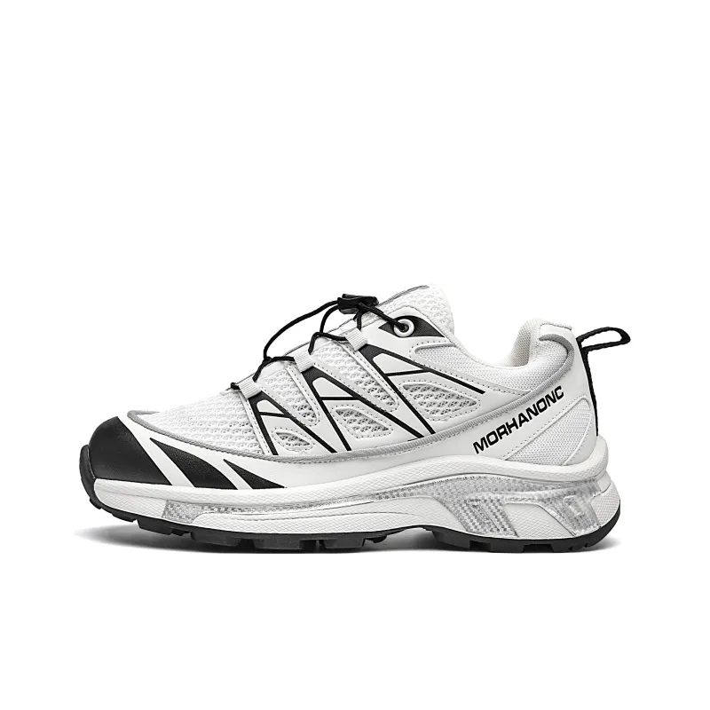 ORD Impact Resistant Wear Resistant Lightweight Breathable Slip Resistant Low Top Skateboard Shoes Women's Black White-0