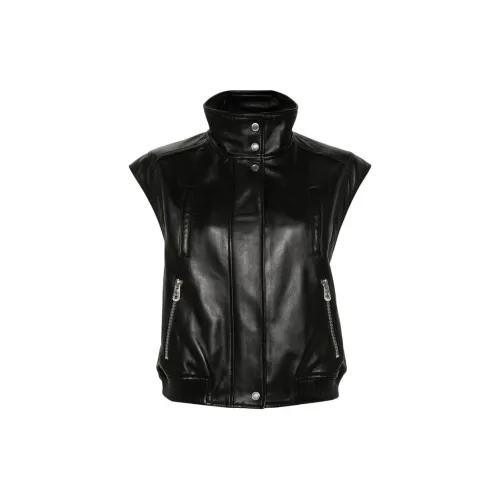 PINKO High Neck Sleeveless Biker Gilet