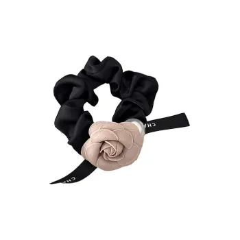DAN DREAM Fabric Shell Pearl Hair Ties Women's