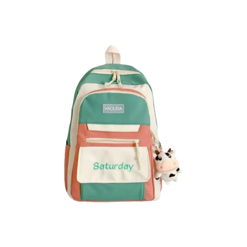 Cwatcun Nylon Backpack Regular Women's Red/Black/Green/Blue-6