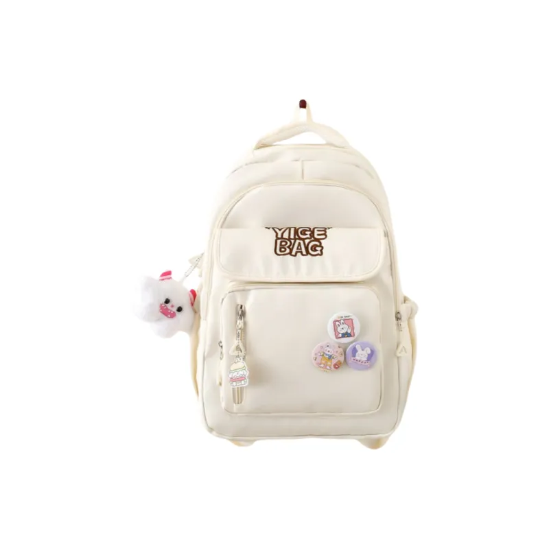 Cwatcun Nylon Backpack Regular Unisex Yellow/Blue/White/Black-4