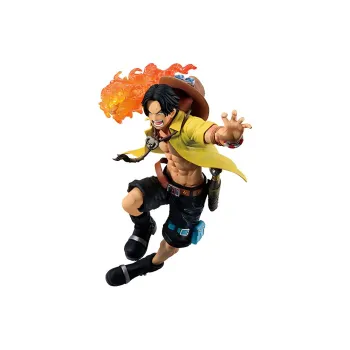 BANDAI Ichibansho One Piece Dynamism Of Ha Portgas D. Ace Action Figure Yellow