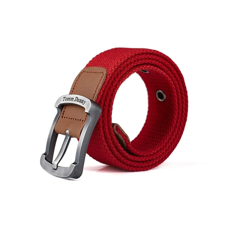 Mulinsen Youth Students Button Down Canvas Belt Unisex Width 3.6cm-1