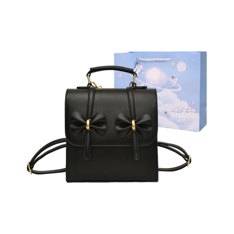 Duoluplo Doron Paul PU Backpack Regular Women's Coffee/Black/Silver/Red-7