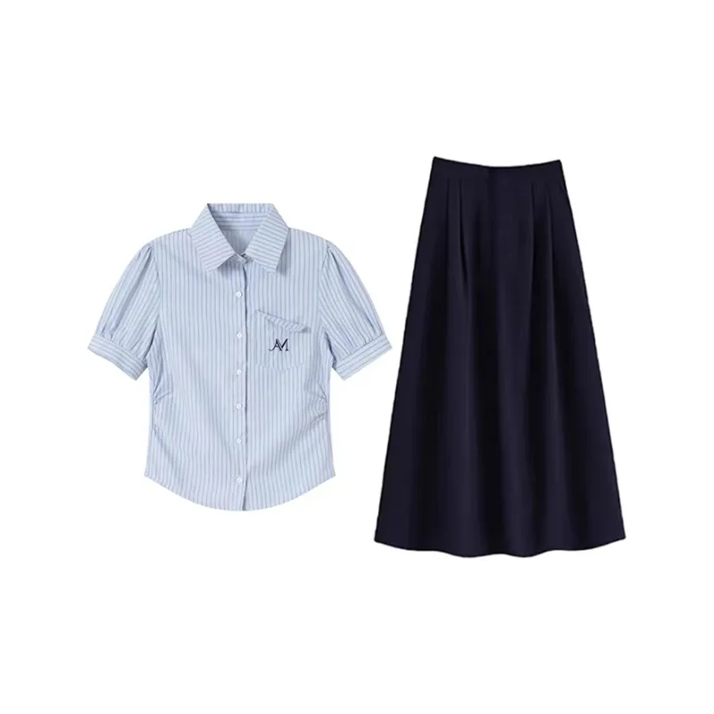 TIBINB Two Piece Skirt Sets Women's-1