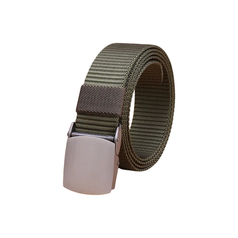 Emperor Penguin Automatic Buckle Quick Dry Tactical Outdoor Hypoallergenic Canvas Leather Belts Men's Width 3CM-2