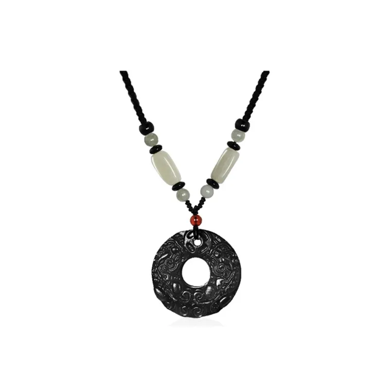 Bermuda Eyes Obsidian Jade Necklaces Unisex-6