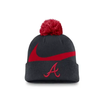 Nike Atlanta Braves Peak Men's Nike Mlb Cuffed Pom Beanie
