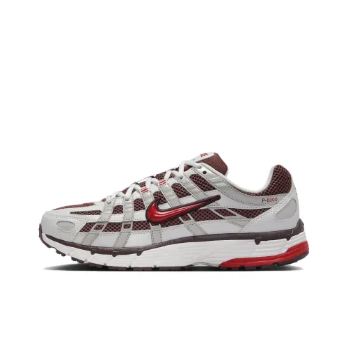 Nike P-6000 Running Shoes Unisex Low-Top White Silver Red