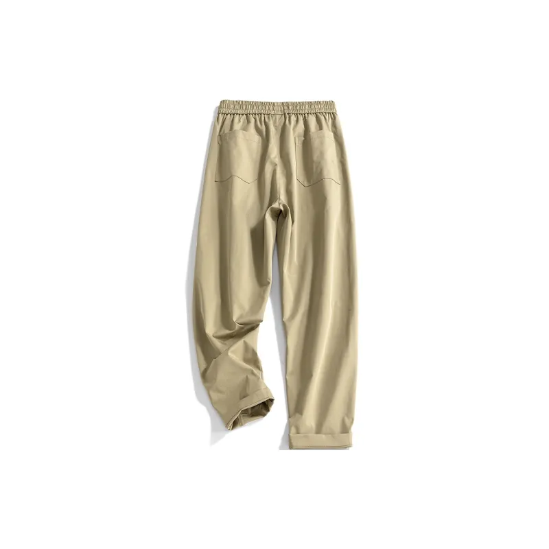 HCHUICHENG Casual Pants Unisex Dark Khaki-8