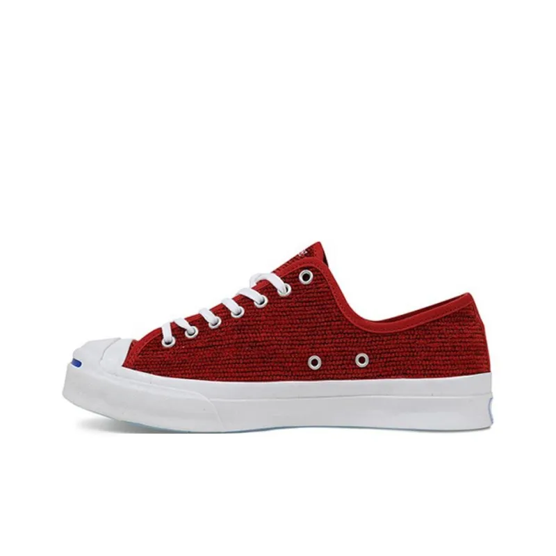 Converse Jack Purcell Anti Slip Wear Resistant Low Top Canvas Shoes Unisex Red-1