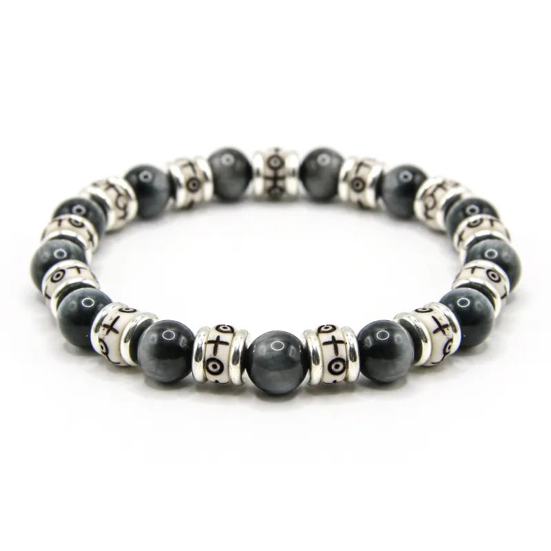 DRAGON LI Hawk's Eye Stone Bracelets Unisex-0