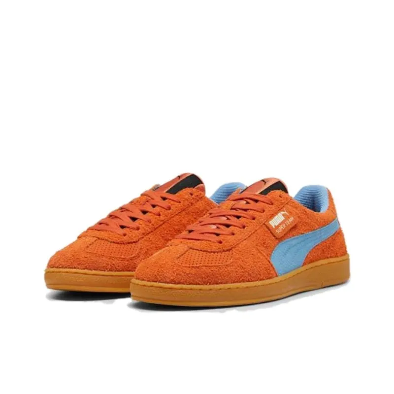 PUMA Super Team No 14 Anti Slip Wear Resistant Low Top Skateboard Shoes Unisex Orange Blue-2