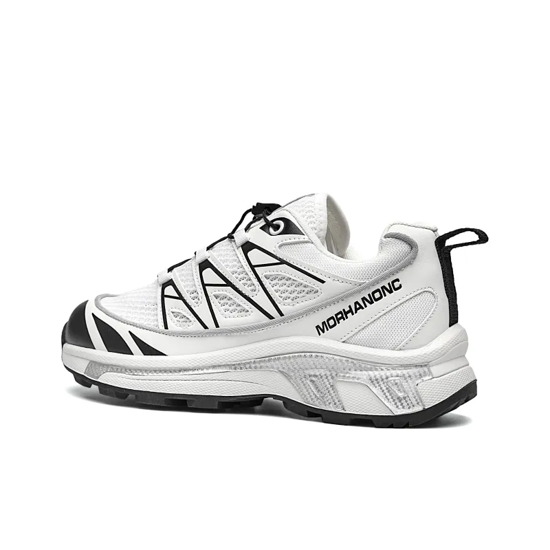 ORD Impact Resistant Wear Resistant Lightweight Breathable Slip Resistant Low Top Skateboard Shoes Women's Black White-1