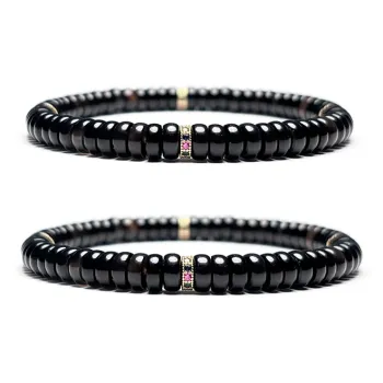 MOUNTAINS AND MANS Obsidian Auspicious Fortune Beaded Bracelet Unisex