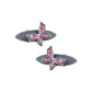 Pink Butterfly Side Clip 1 Pair