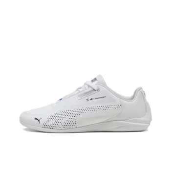 PUMA BMW M Motorsport Anti-Slip Wear-Resistant Low-Top Casual Shoes Unisex White Black