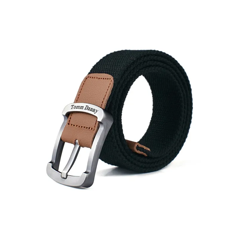 Mulinsen Youth Students Button Down Canvas Belt Unisex Width 3.6cm-2