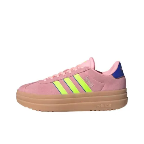 Adidas Vl Court Skateboard Shoes Unisex Low-Top Firework Pink/Bright Lemon/Bright Blue