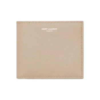 SAINT LAURENT East/West Calfskin Wallet Men's Sea Salt Color