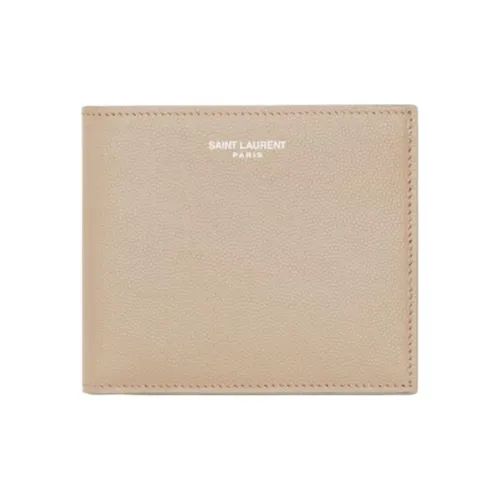 SAINT LAURENT East/West Calfskin Wallet Men's Sea Salt Color