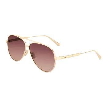 DIOR Metal Aviator Sunglasses Unisex Gold