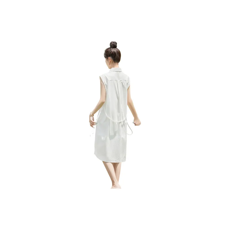 Cypress House SS24 Sleeveless Dress Women's White-0