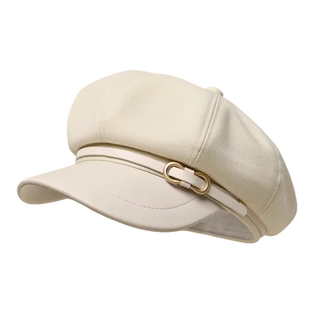 MITHAOL KUSC Cotton PU Leather Berets Women's-2