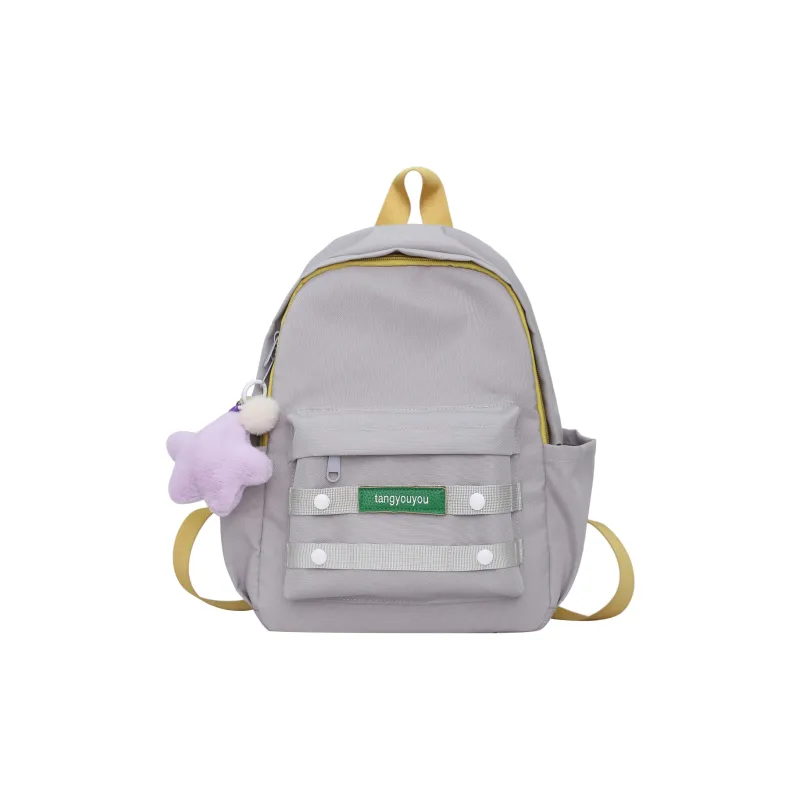 KAKAXI Nylon Backpack Unisex Black/Green/Gray/Purple/Pink/Yellow/Orange-5