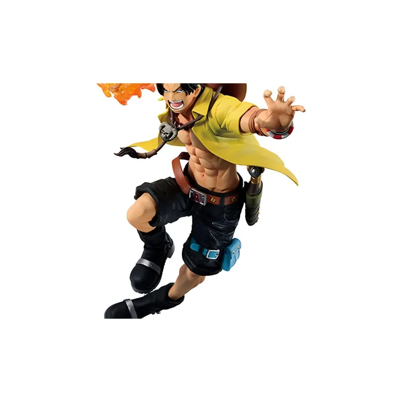 BANDAI Ichibansho One Piece Dynamism Of Ha Portgas D. Ace Action Figure Yellow-3